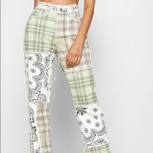 JADED LONDON PATCHWORK BANDANA BOYFRIEND JEANS